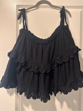 Innika Choo Black Shoulder-tie Tank